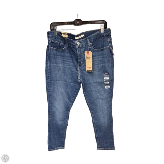 Jeans Skinny By Levis In Blue Denim, Size: 14