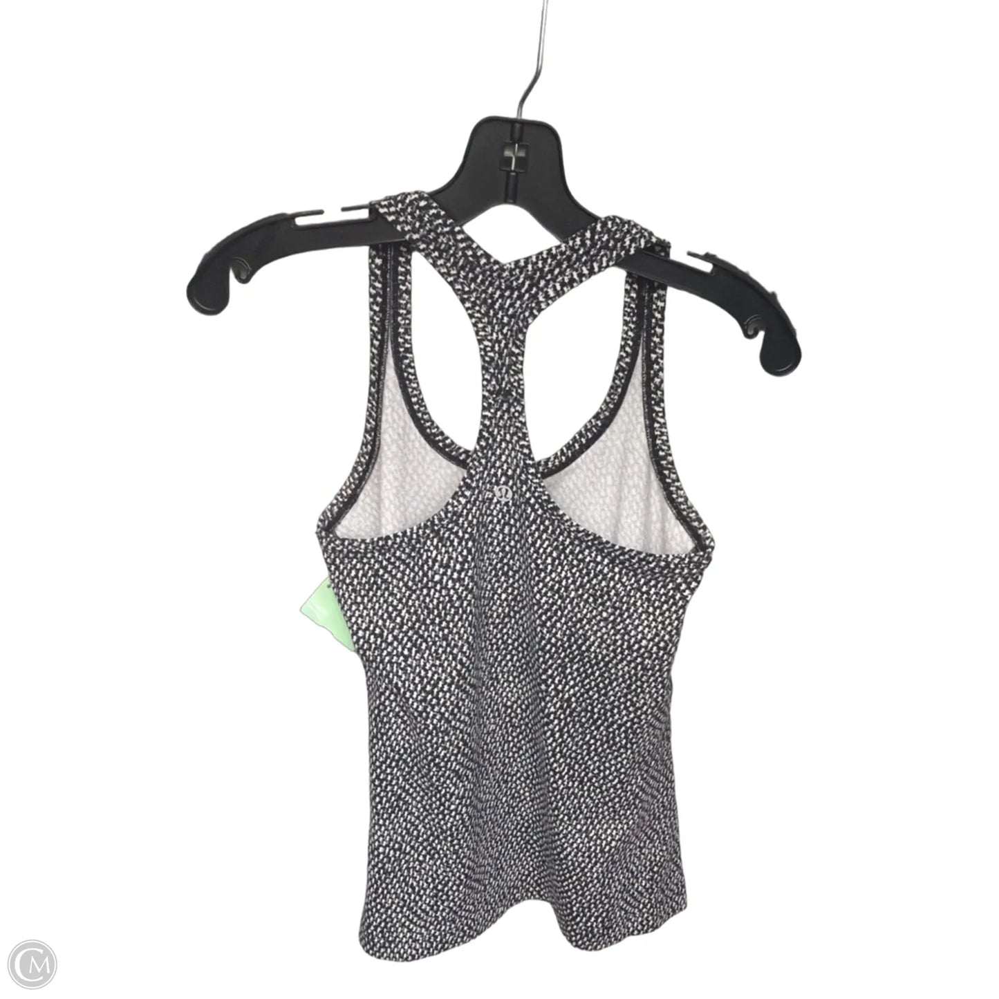 Athletic Tank Top By Lululemon In Black & White, Size: S