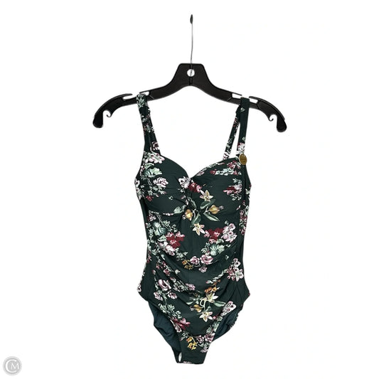 Swimsuit By Clothes Mentor In Green & Purple, Size: 4