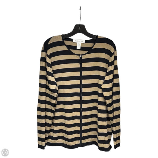Cardigan By Jones New York In Black & Tan, Size: 2x
