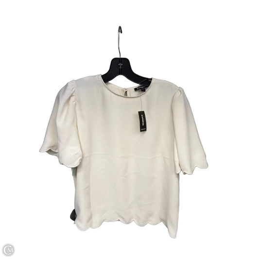 Top Short Sleeve By Express In Cream, Size: S