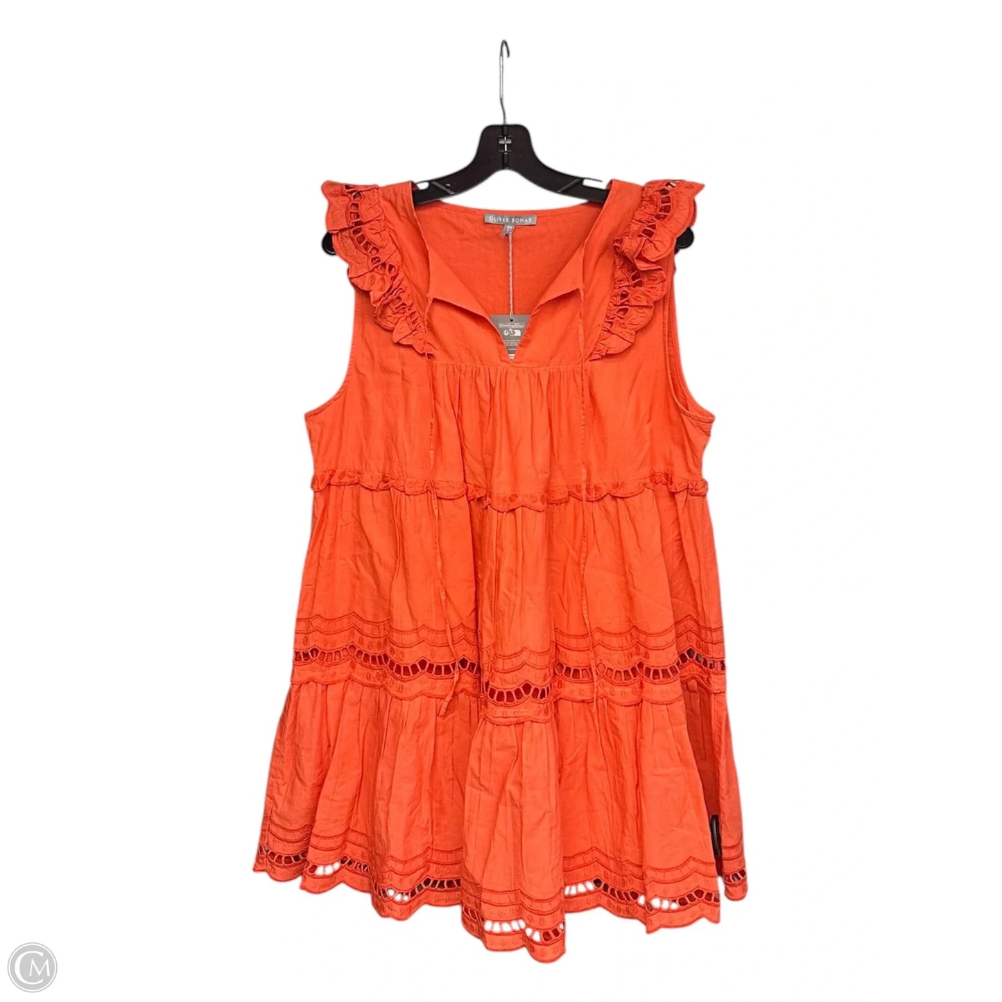 Dress Casual Short By Clothes Mentor In Orange, Size: 14