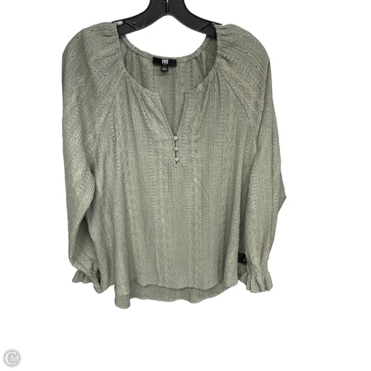 Top Long Sleeve Designer By Frye In Green, Size: L