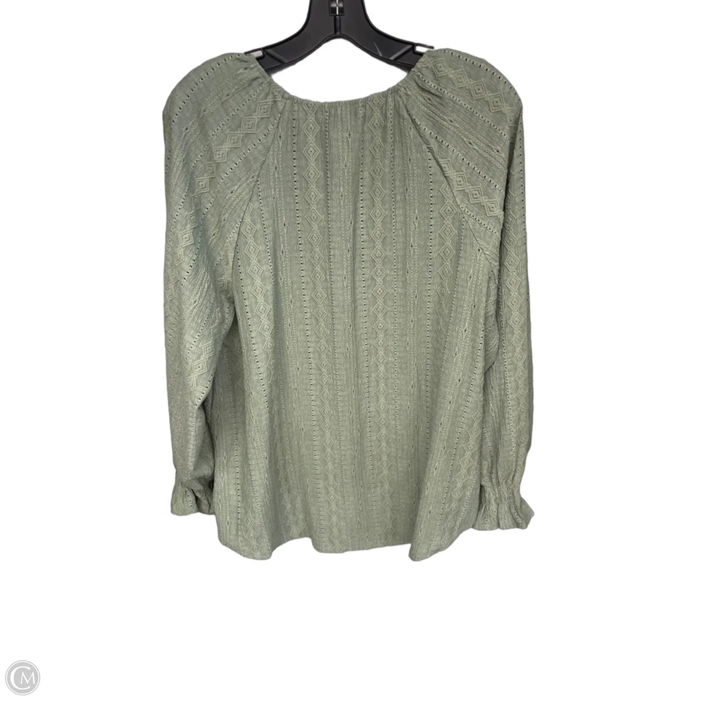 Top Long Sleeve Designer By Frye In Green, Size: L