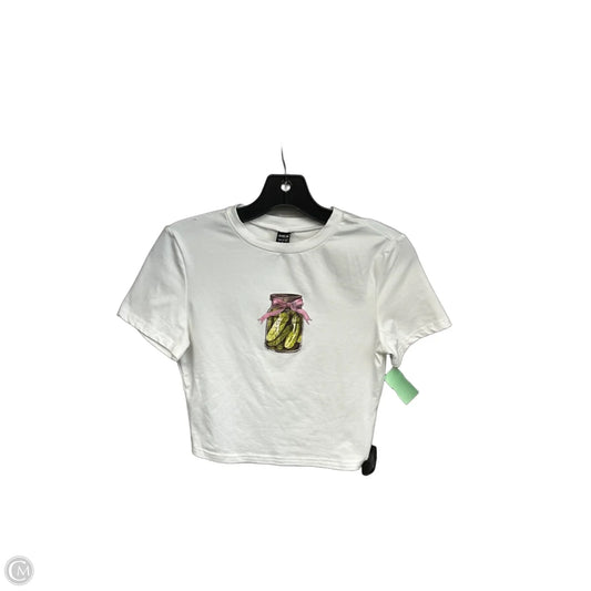 Top Short Sleeve Basic By Shein In White, Size: S