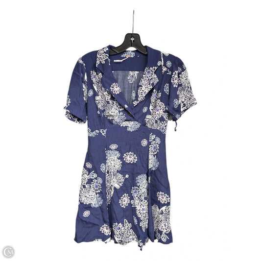Dress Casual Short By Free People In Blue & White, Size: Xs