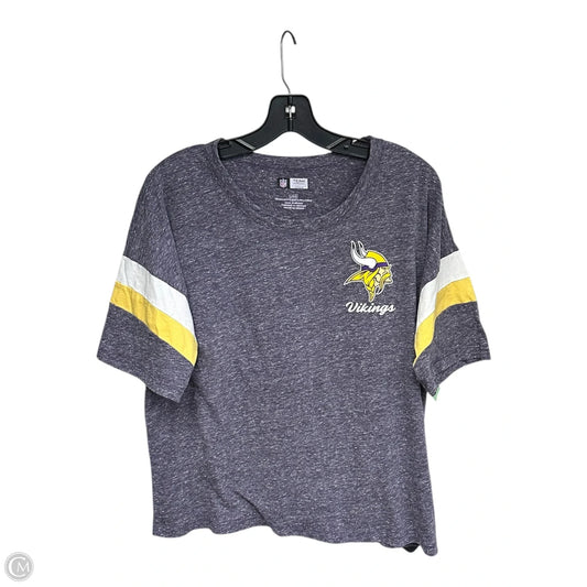 Athletic Top Short Sleeve By Nfl In Purple, Size: L