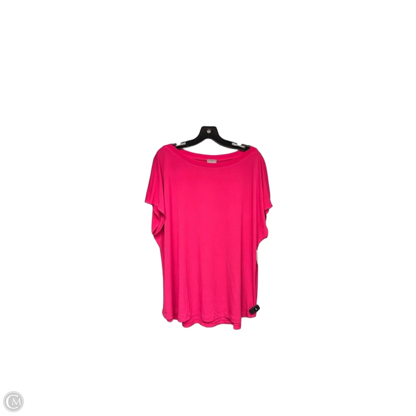Top Short Sleeve Basic By Chicos In Pink, Size: Xxl