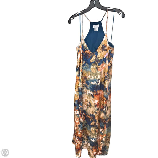 Dress Casual Maxi By Nicole Miller In Blue & Orange, Size: S