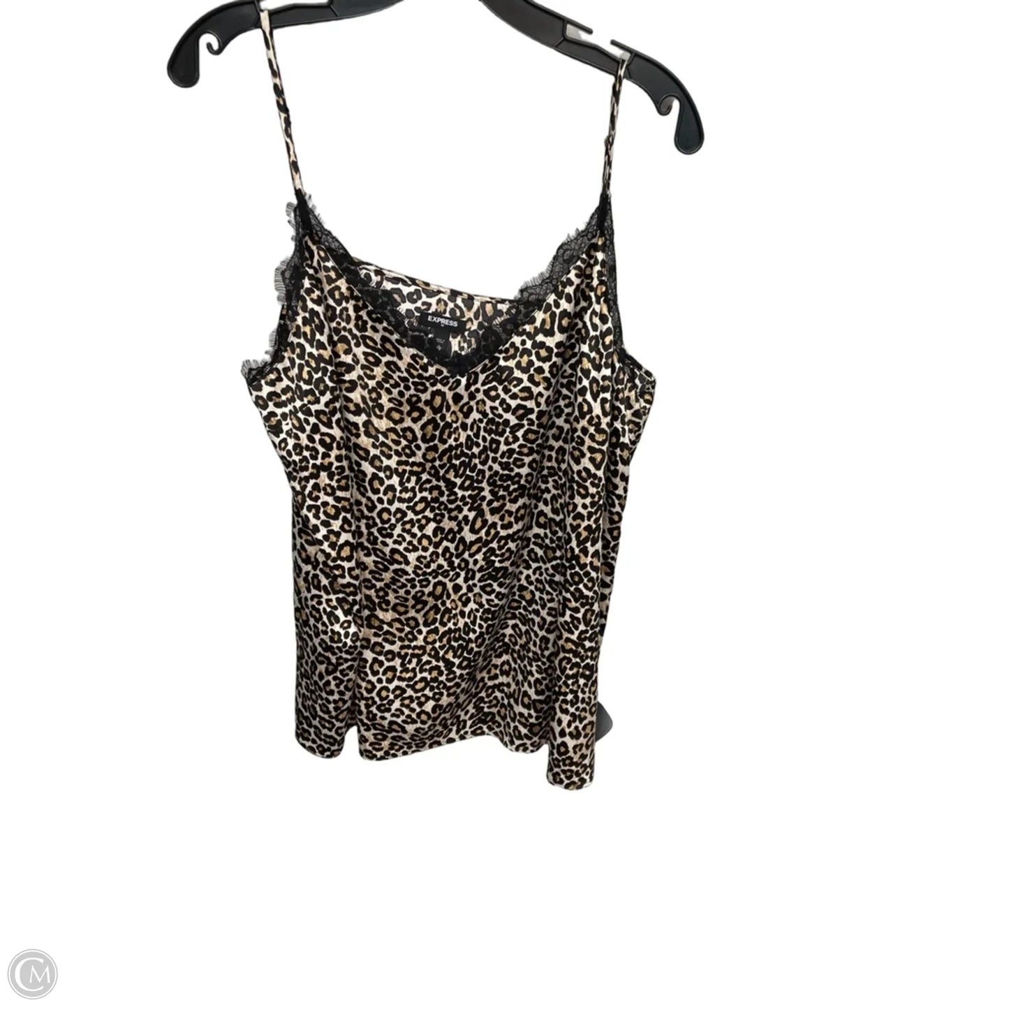 Top Sleeveless By Express In Animal Print, Size: Xl
