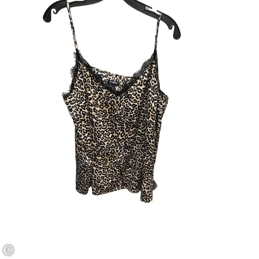 Top Sleeveless By Express In Animal Print, Size: Xl