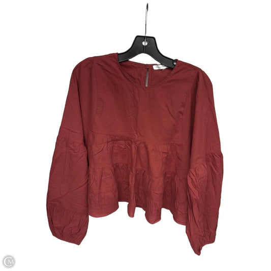 Top Long Sleeve By Altard State In Red, Size: M