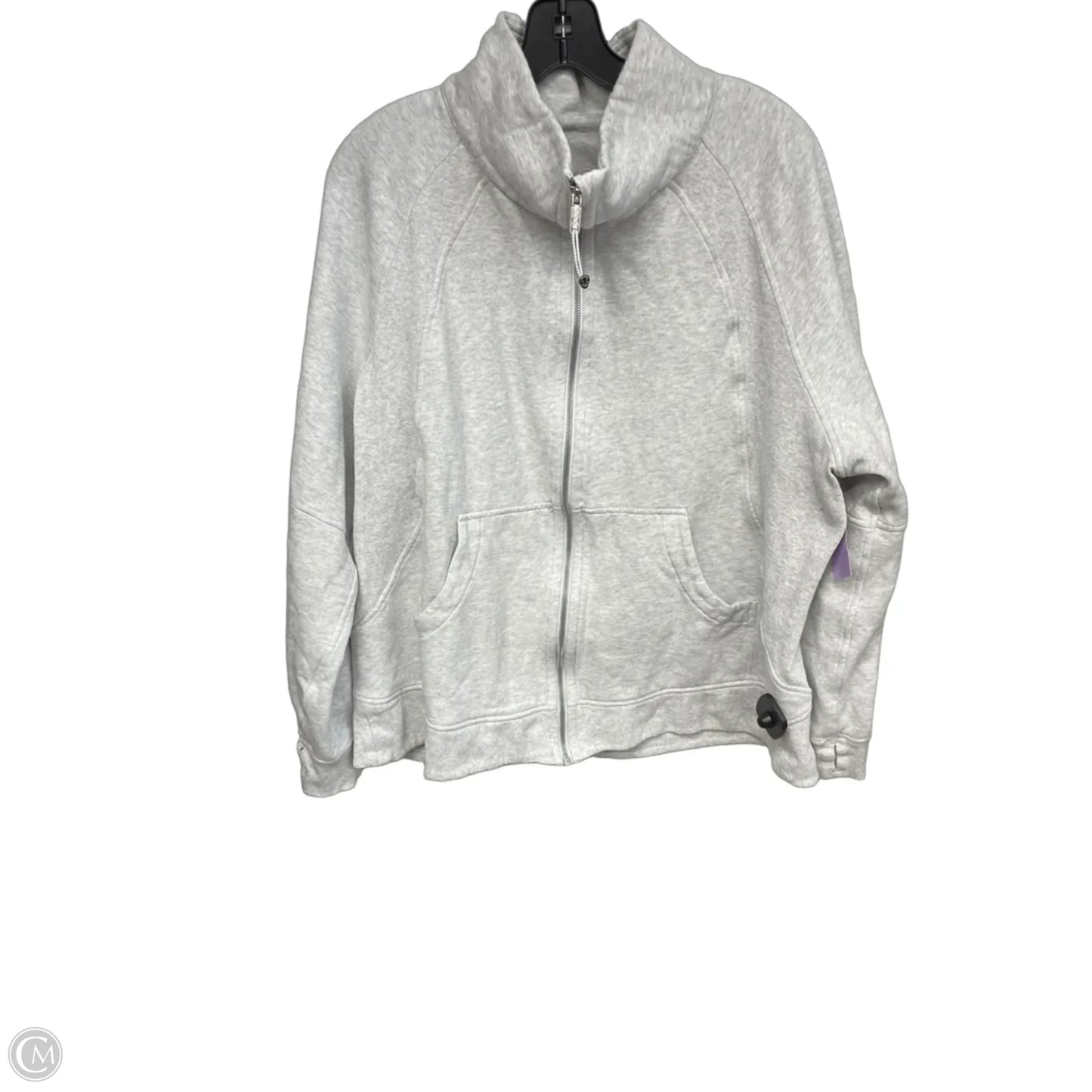 Athletic Sweatshirt Collar By Lululemon In Grey, Size: Xl