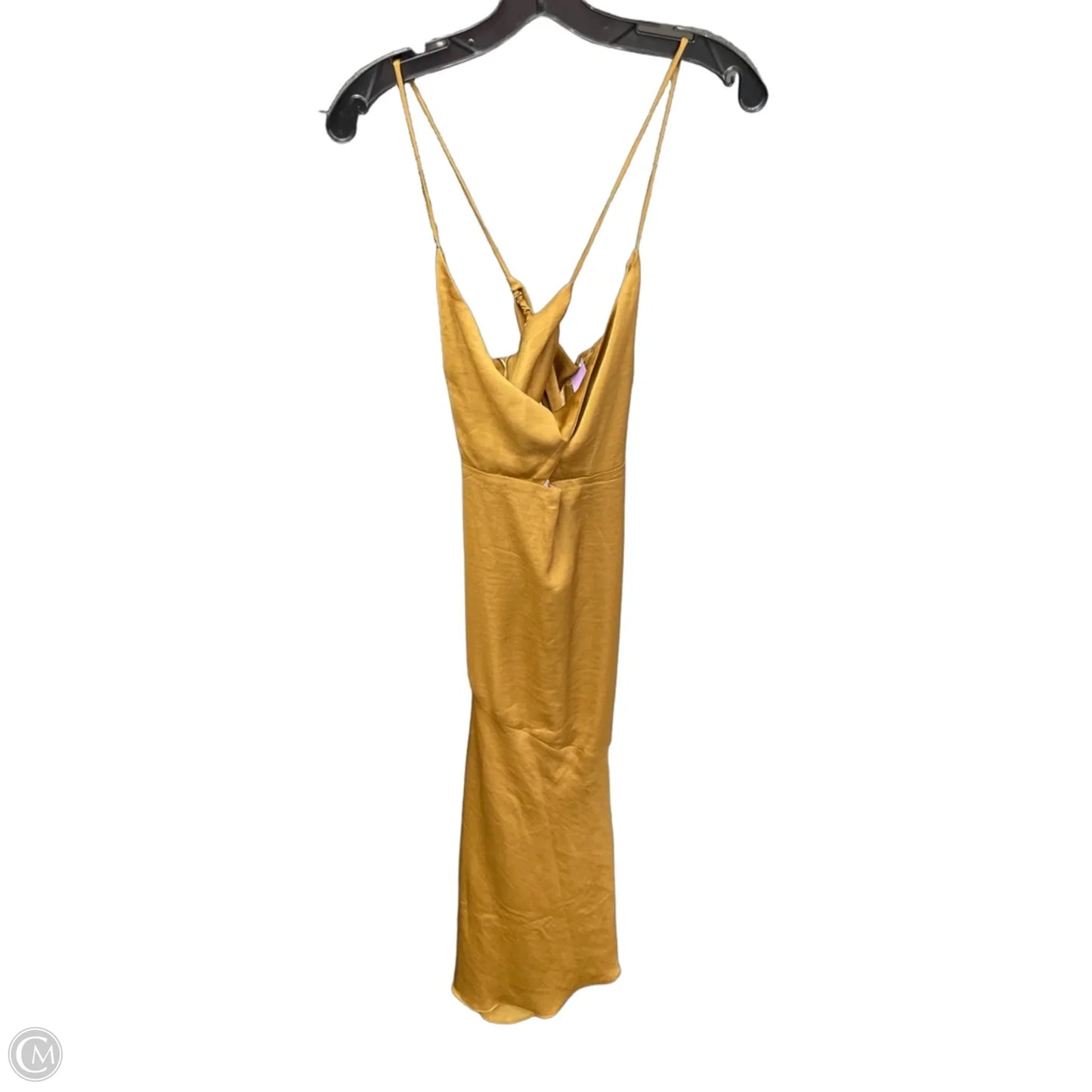 Dress Casual Maxi By Clothes Mentor In Gold, Size: 10