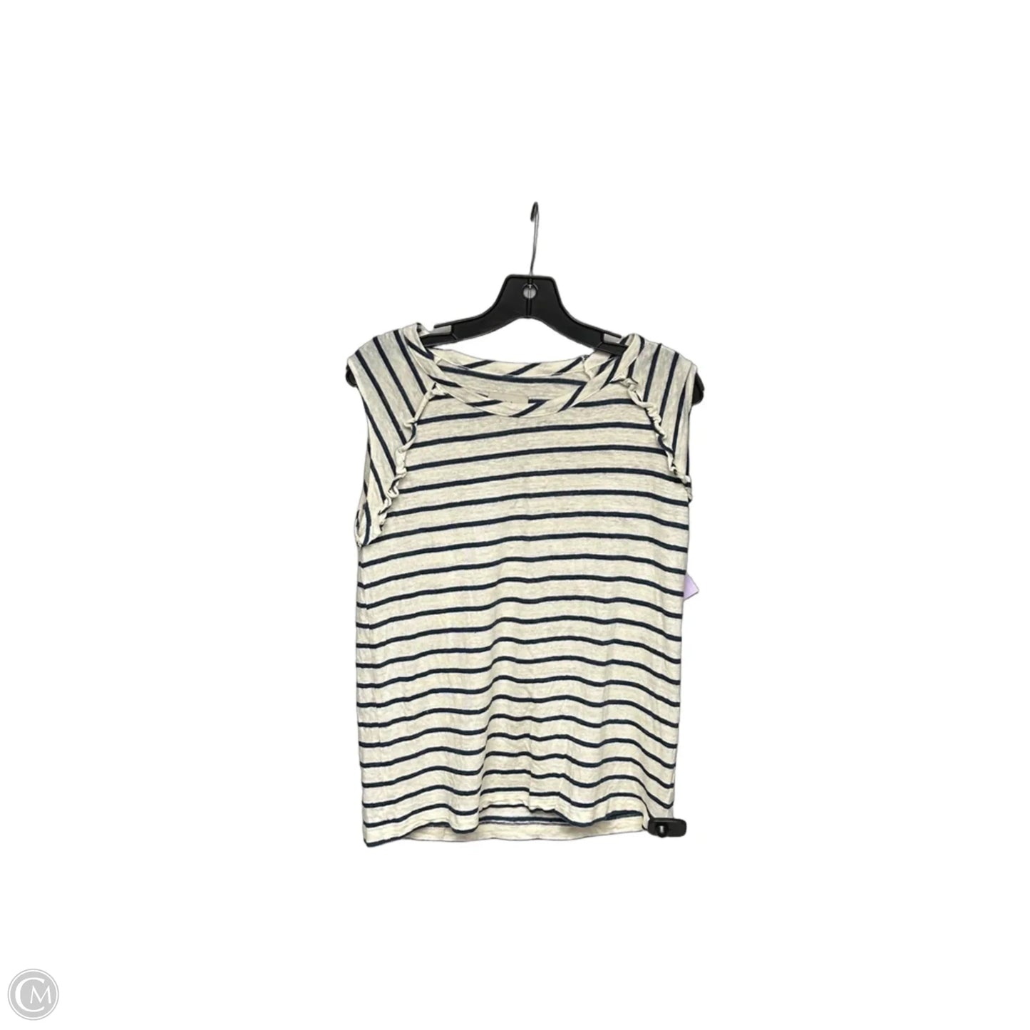 Top Sleeveless By Chaser In Blue & Cream, Size: M