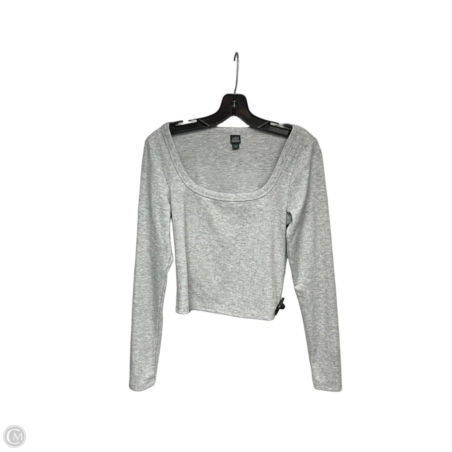 Top Long Sleeve By Wild Fable In Grey, Size: S