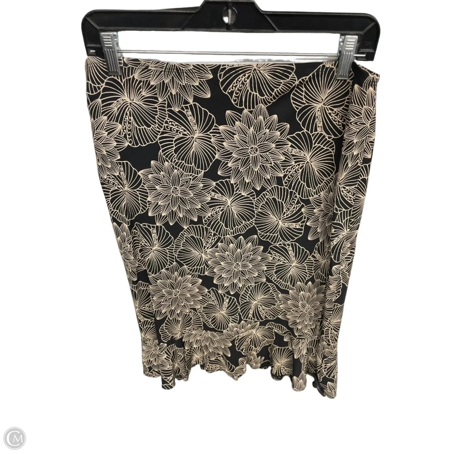 Skirt Midi By Clothes Mentor In Black & Tan, Size: M