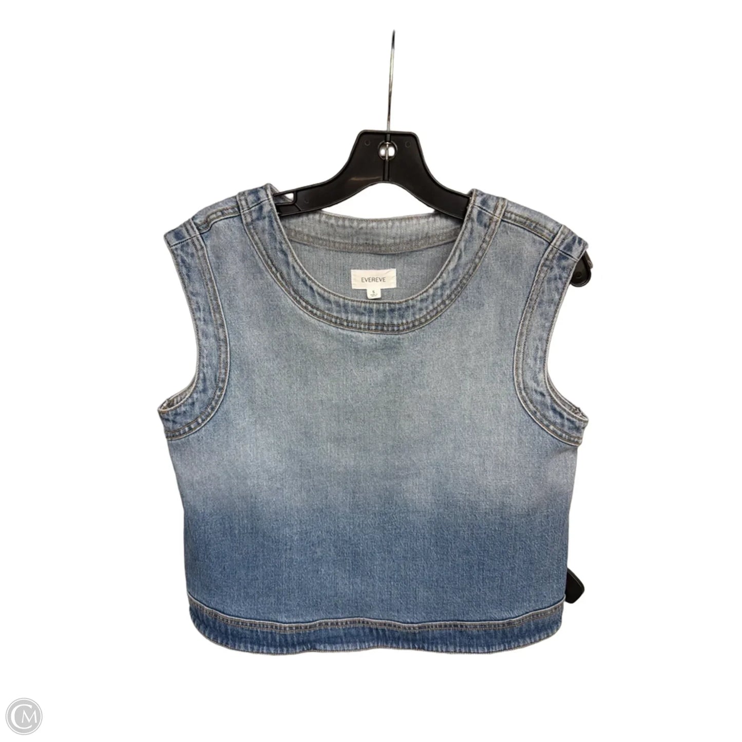 Top Sleeveless By Evereve In Blue Denim, Size: S