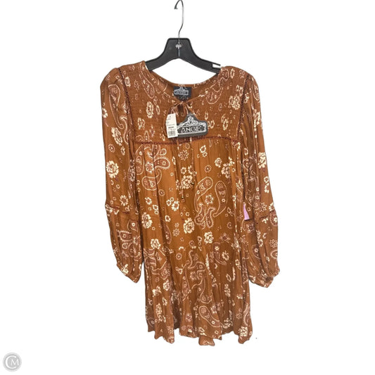 Dress Casual Short By Angie In Orange, Size: S
