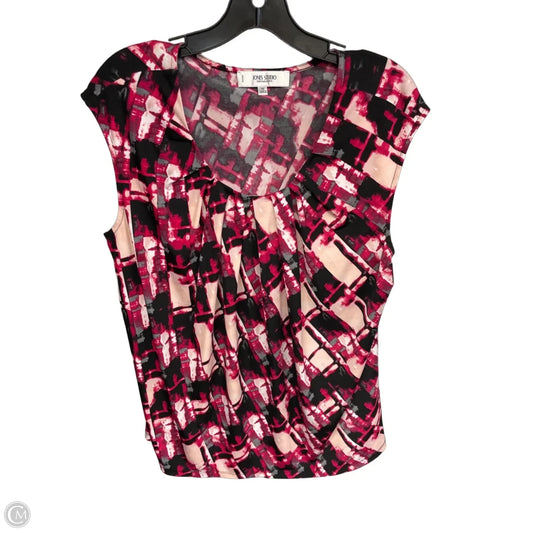 Top Sleeveless By Jones Studio In Black & Pink, Size: 1x