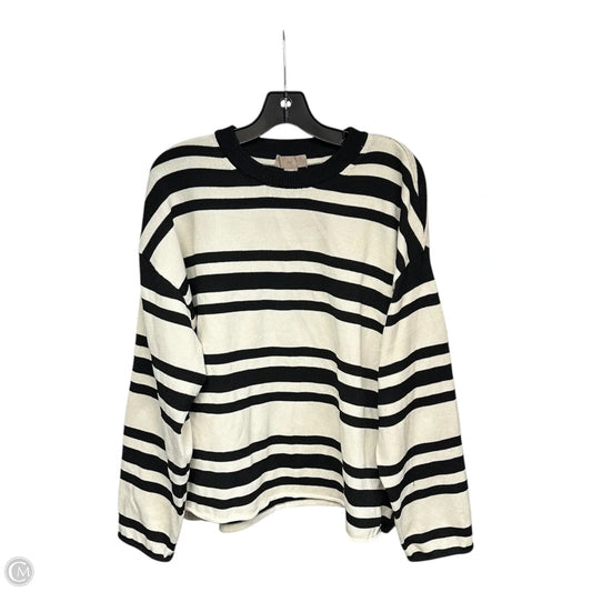 Sweater By H&m In Black & Cream, Size: M