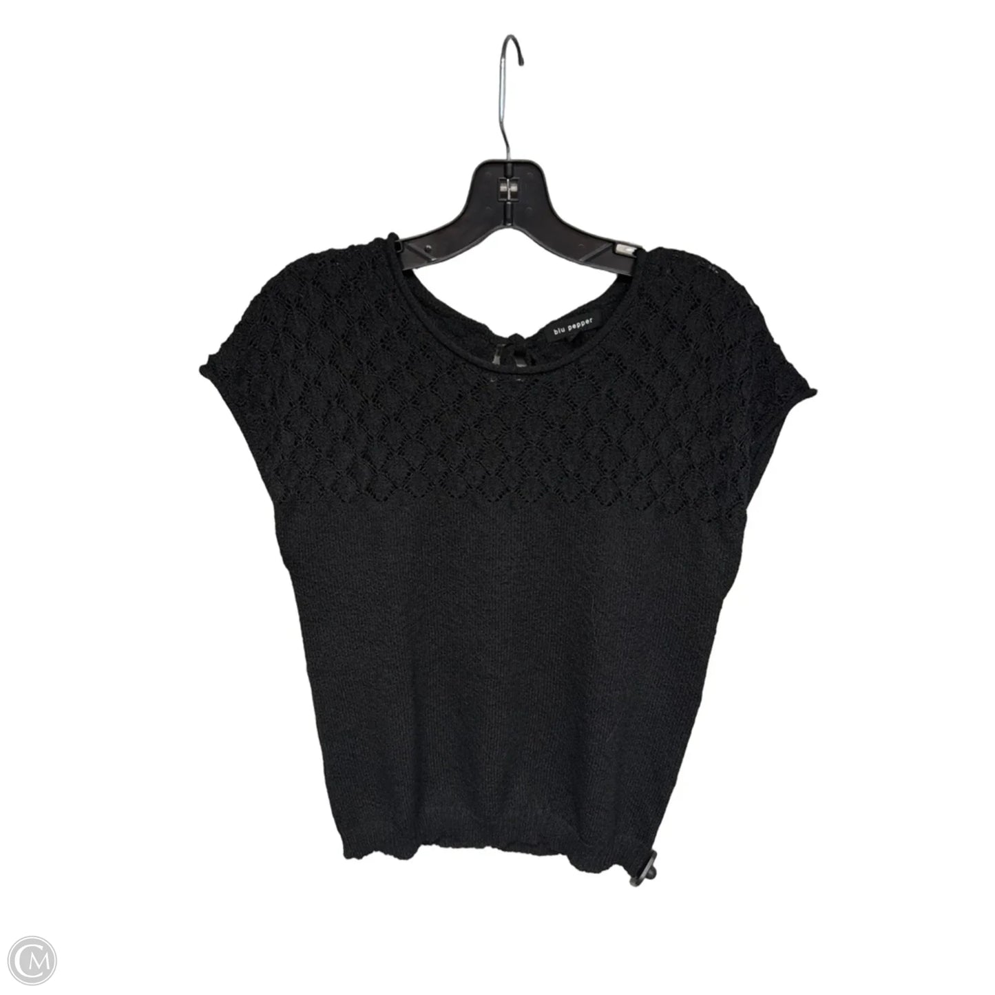 Top Short Sleeve By Clothes Mentor In Black, Size: M