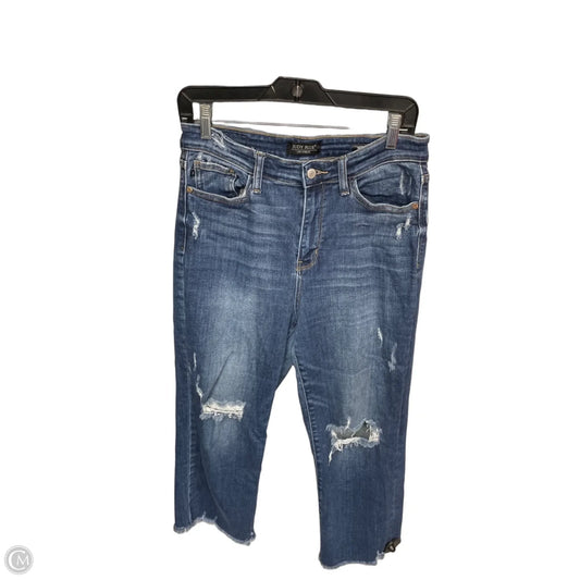 Jeans Wide Leg By Judy Blue In Blue Denim, Size: 8