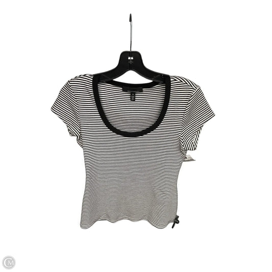 Top Short Sleeve By White House Black Market In Black & White, Size: Xs