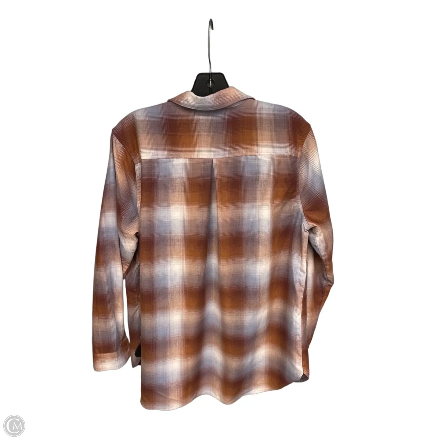 Top Long Sleeve By Eddie Bauer In Orange, Size: L