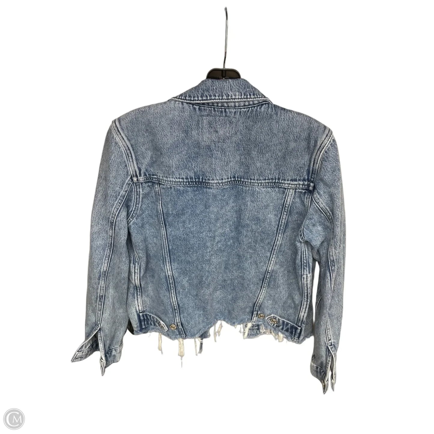 Jacket Denim By Paige In Silver, Size: S