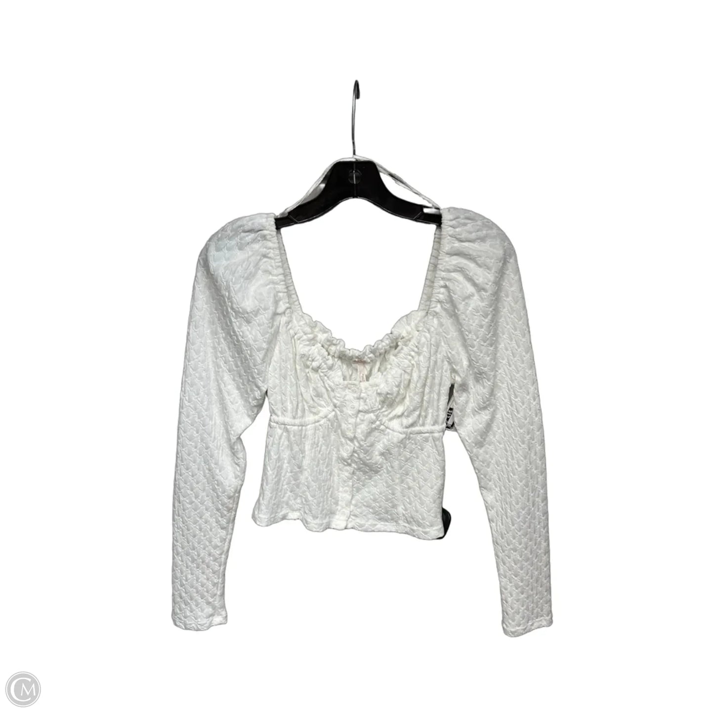 Top Long Sleeve By Free People In Cream, Size: M