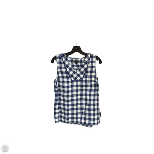 Top Sleeveless By Talbots In Blue & White, Size: Sp