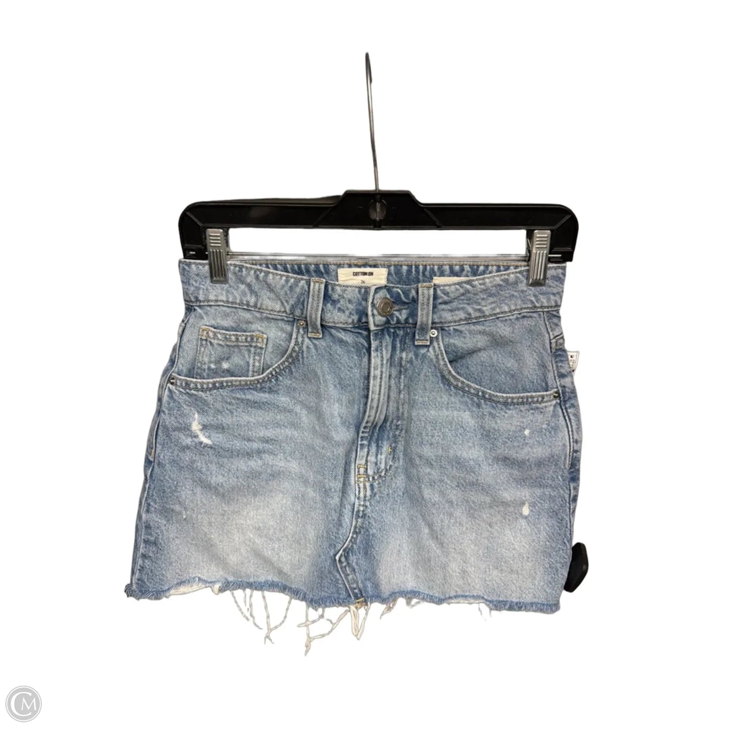 Skirt Mini & Short By Cotton On In Blue Denim, Size: 2