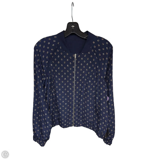 Jacket Designer By Lafayette 148 In Navy, Size: M
