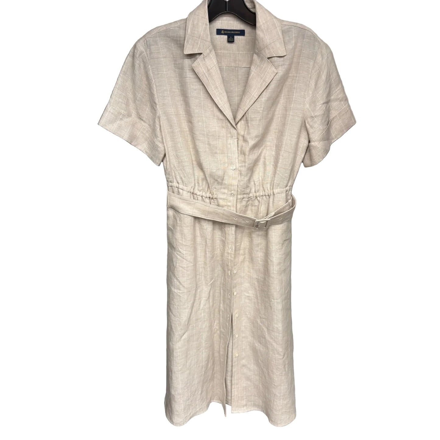 Dress Casual Maxi By Brooks Brothers In Tan, Size: S