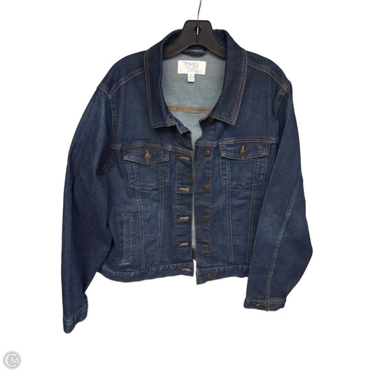 Jacket Denim By Time And Tru In Blue Denim, Size: Xl