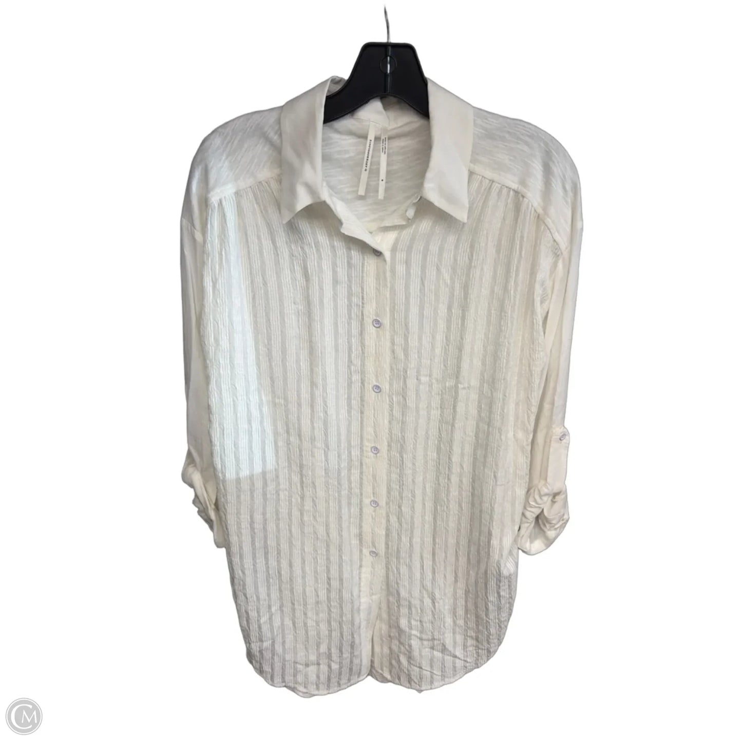 Top Long Sleeve By Anthropologie In White, Size: S
