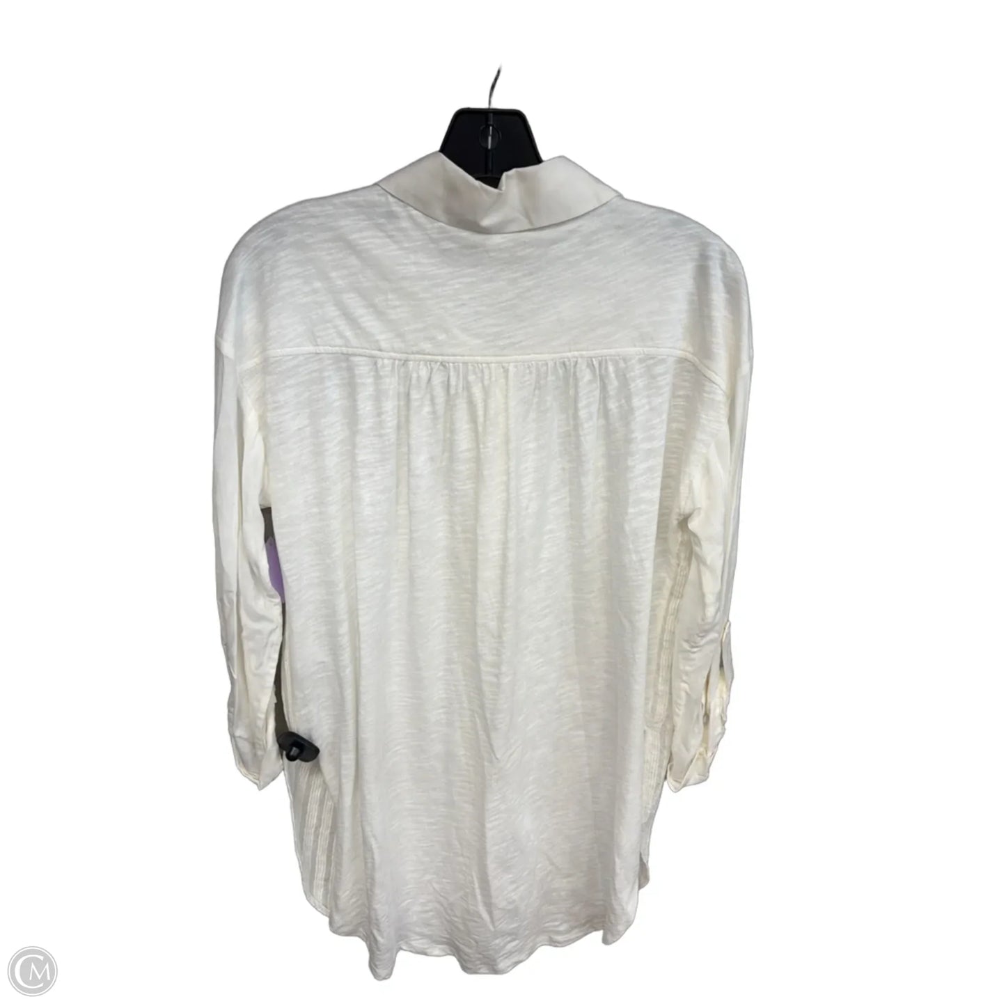Top Long Sleeve By Anthropologie In White, Size: S
