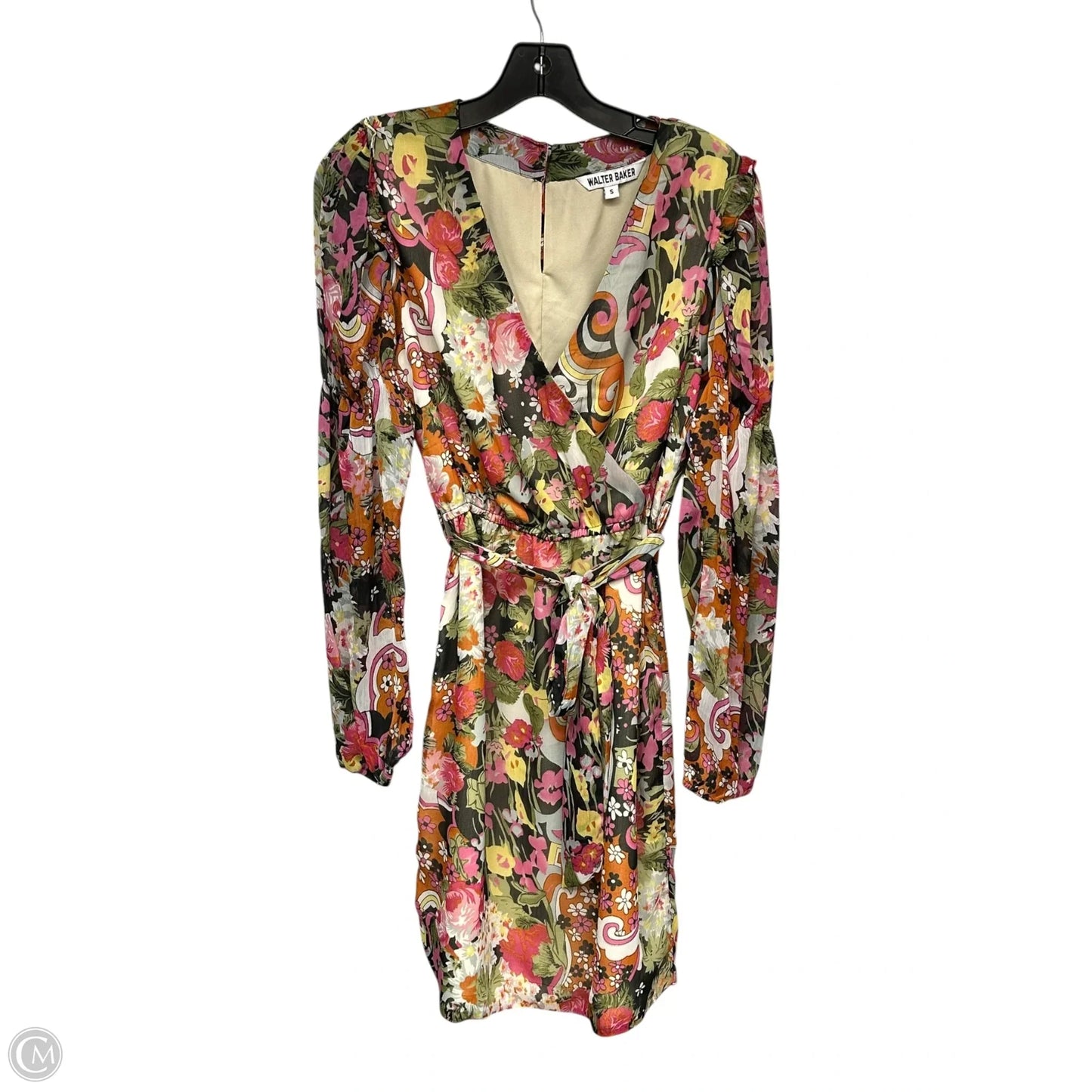 Dress Casual Short By Walter Baker In Pink & Yellow, Size: S