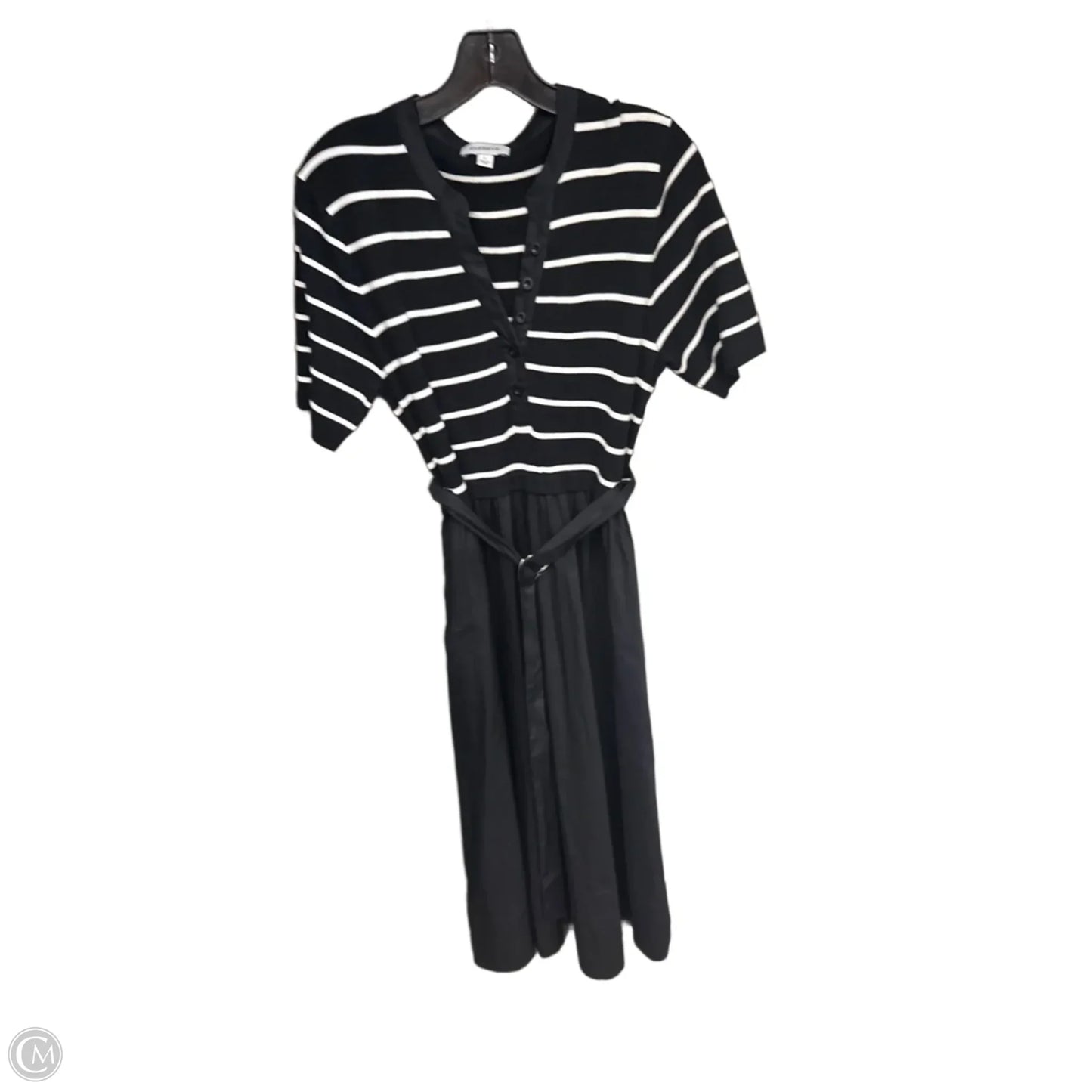 Dress Casual Maxi By Evereve In Black & White, Size: 0