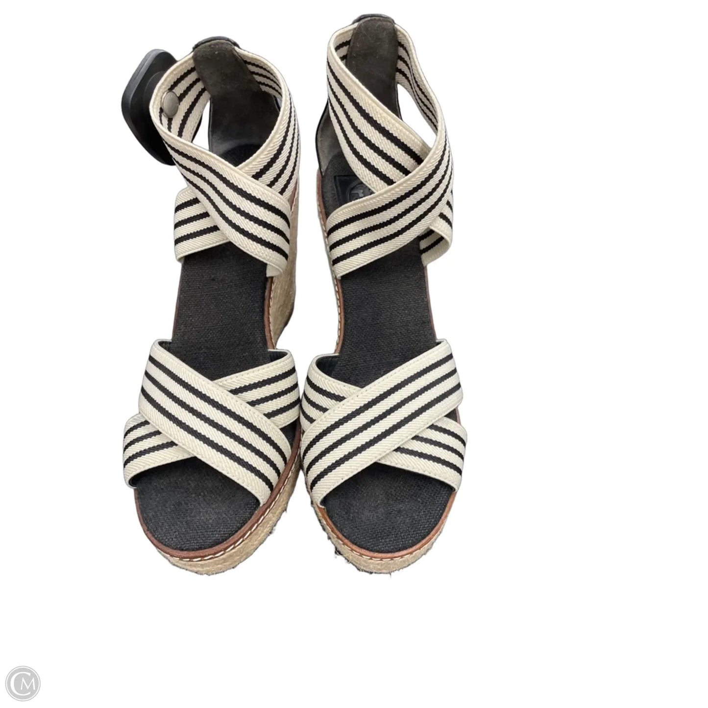 Shoes Designer By Tory Burch In Black & Cream, Size: 7
