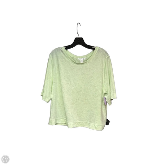 Top Short Sleeve By Athleta In Green, Size: L