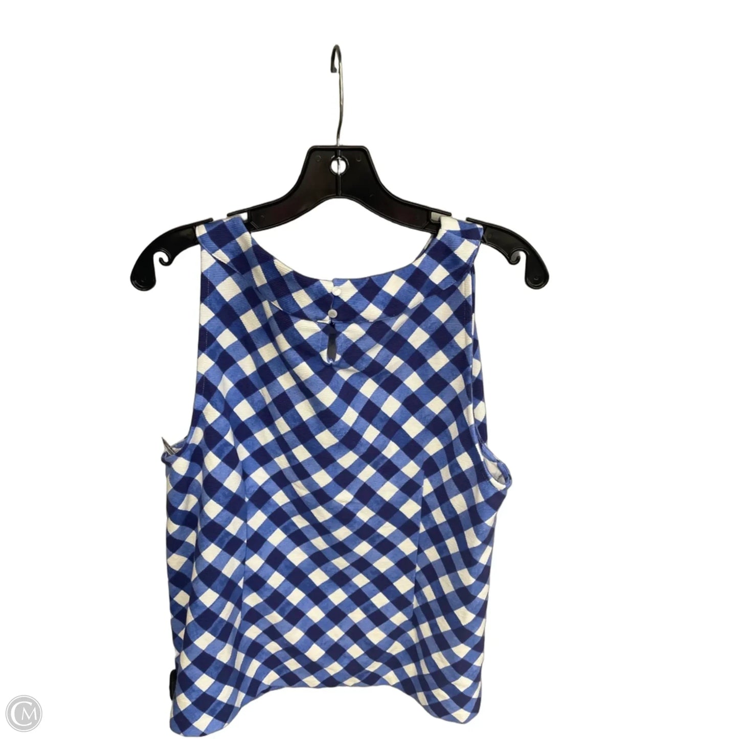 Top Sleeveless By Talbots In Blue & White, Size: Xlp