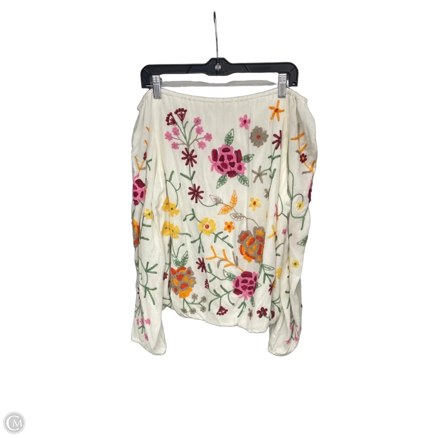 Top Long Sleeve By Philosophy In Floral Print, Size: Xl