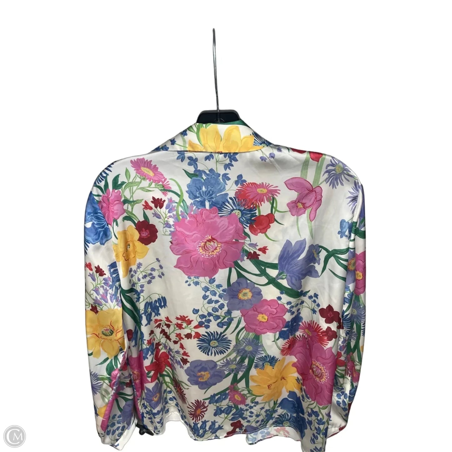 Top Long Sleeve By Zara In Floral Print, Size: L