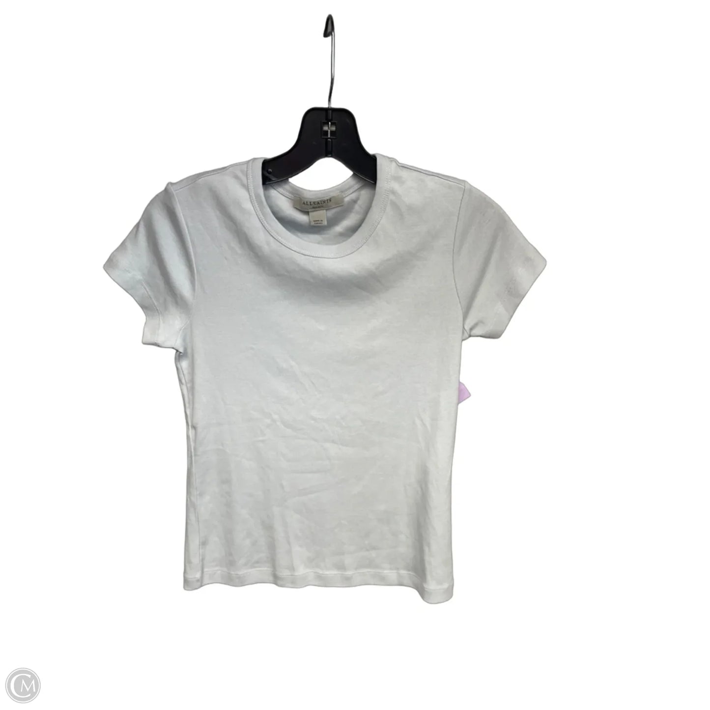 Top Short Sleeve Designer By All Saints In Blue, Size: S