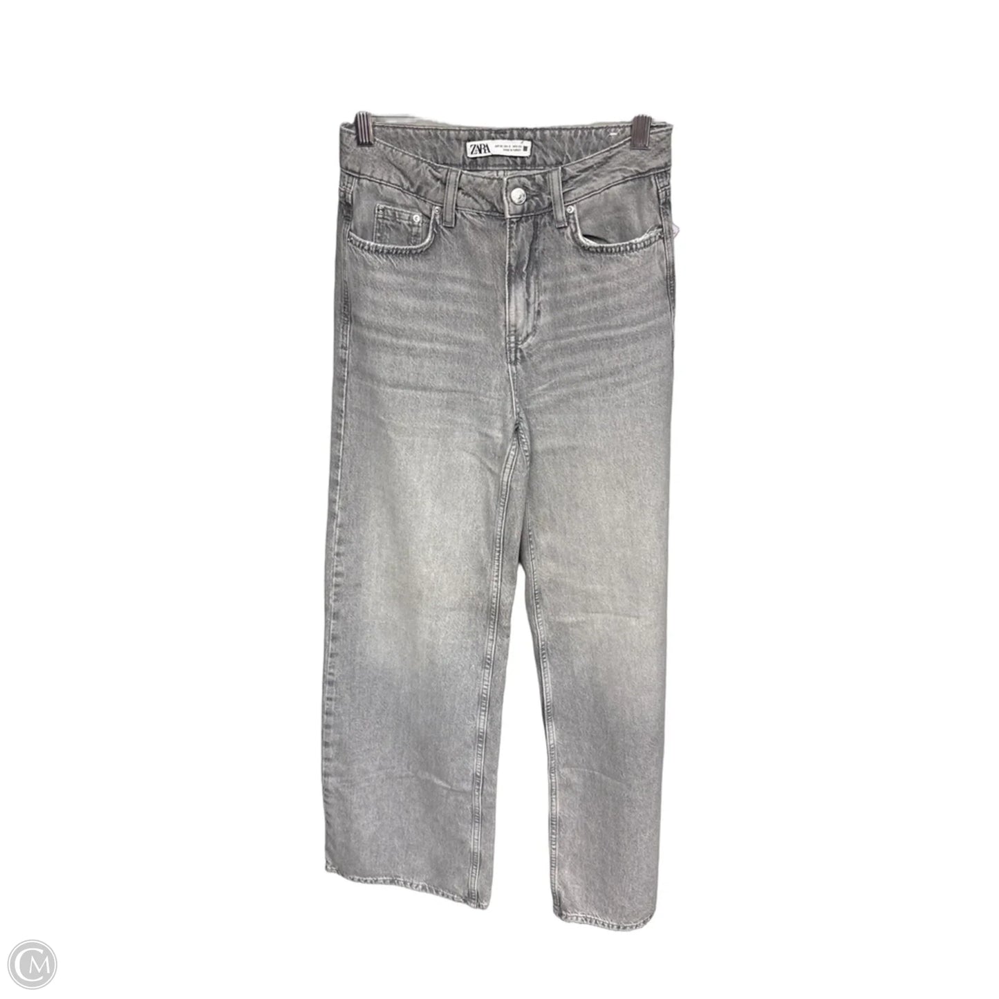 Jeans Wide Leg By Zara In Grey, Size: 0