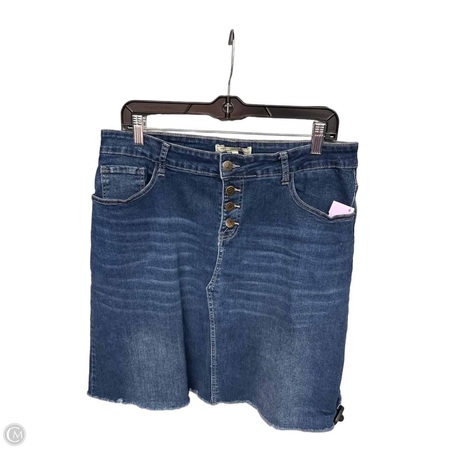 Skirt Mini & Short By Clothes Mentor In Blue Denim, Size: 12