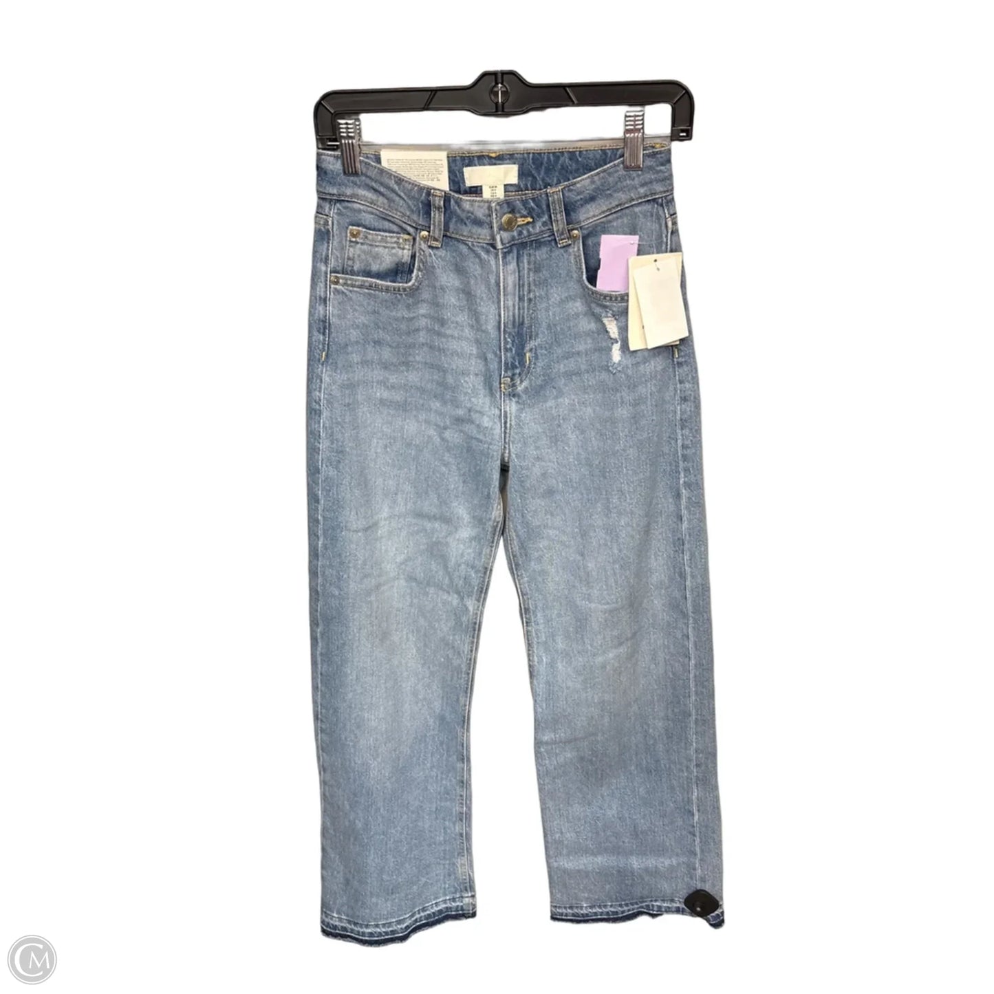 Jeans Straight By H&m In Blue Denim, Size: 4