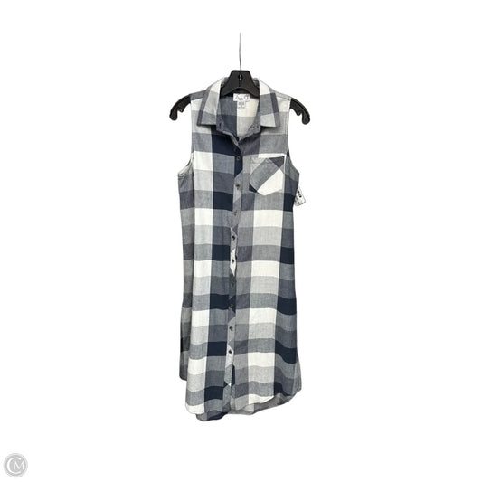 Dress Casual Midi By Clothes Mentor In Blue & White, Size: S
